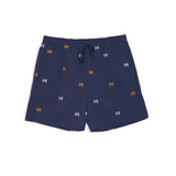 SOULLAND PARKER embroided sports shorts Shorts Navy all over embroided
