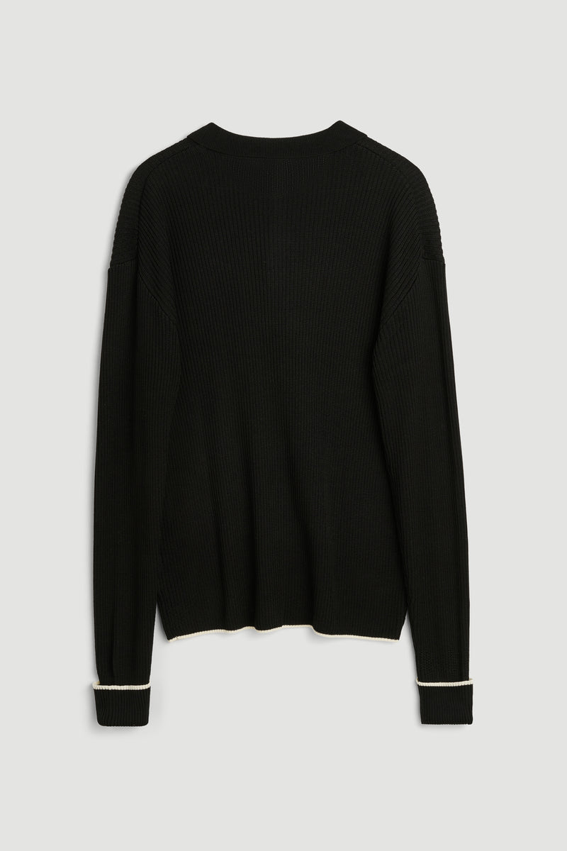 SOULLAND PAUL longsleeved polo Knitwear Black multi