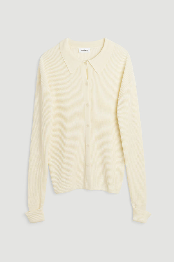 SOULLAND PAUL longsleeved polo Knitwear Off White