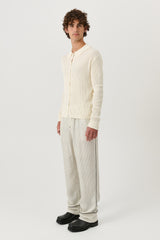 SOULLAND PAUL longsleeved polo Knitwear Off White