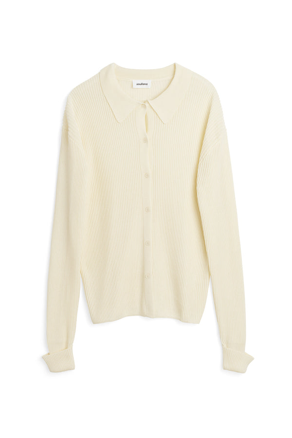 SOULLAND PAUL longsleeved polo Knitwear Off White