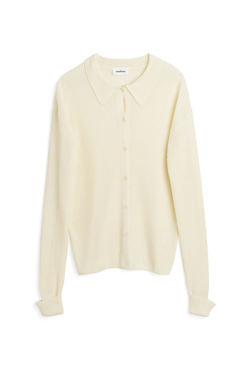 SOULLAND PAUL longsleeved polo Knitwear Off White