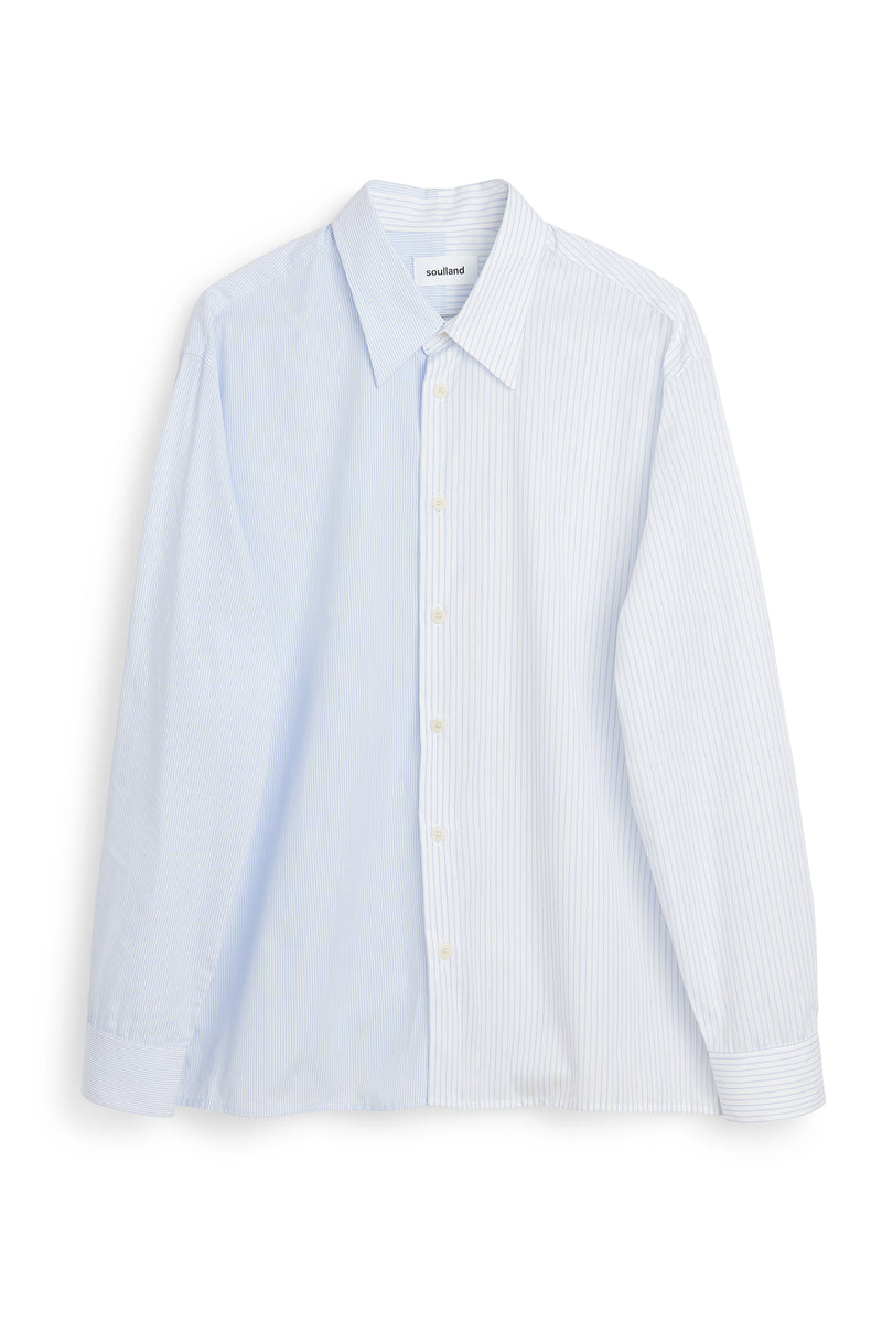 SOULLAND PERRY shirt Shirt Blue pinstripe