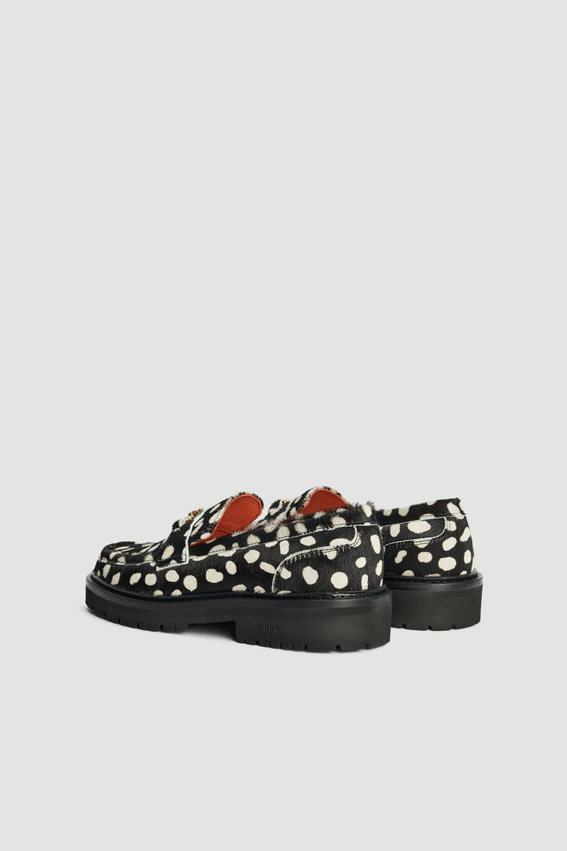 SOULLAND Palace Loafer Footwear Black/White Spotted pony