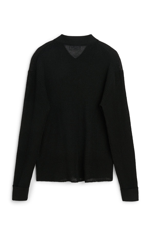 SOULLAND Paul LS Polo Knitwear Black