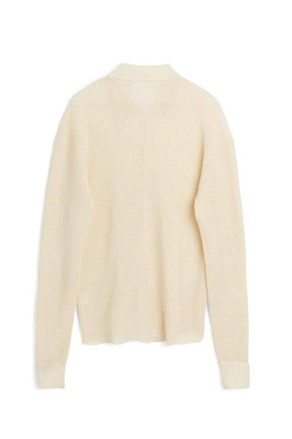 SOULLAND Paul LS Polo Knitwear Off White