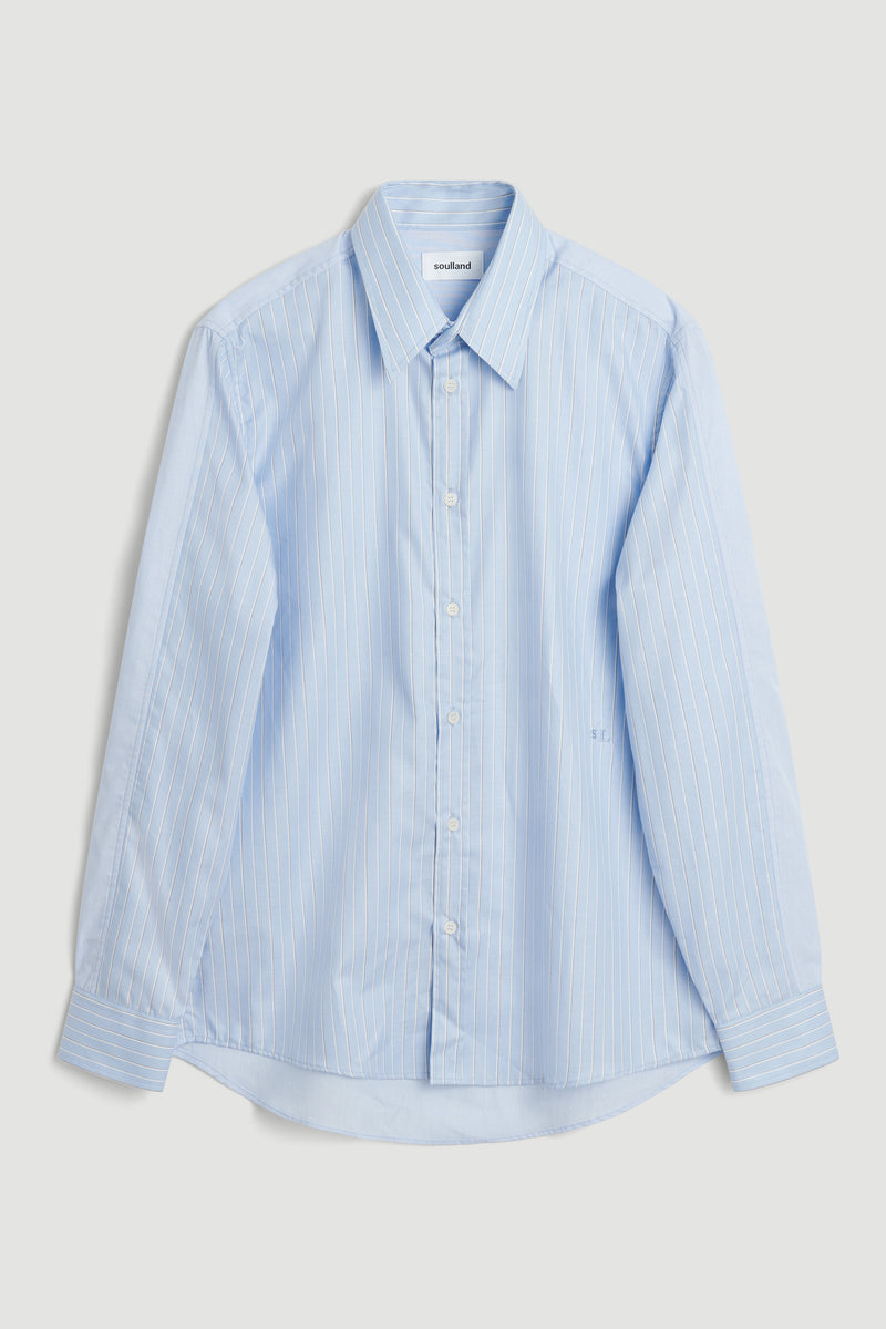 SOULLAND RADO shirt Shirt Blue pinstripe