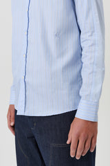 SOULLAND RADO shirt Shirt Blue pinstripe