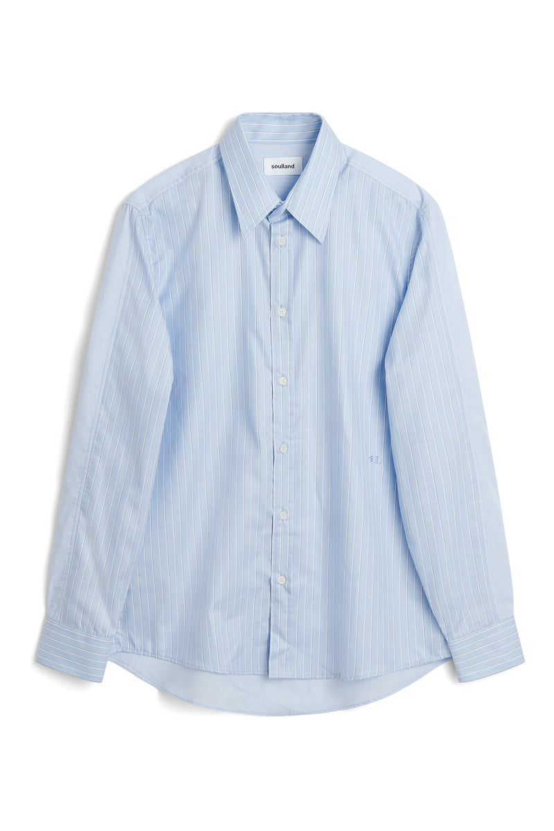 SOULLAND RADO shirt Shirt Blue pinstripe