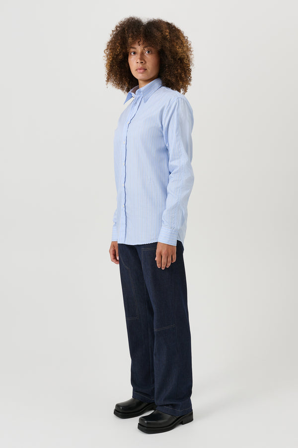 SOULLAND RADO shirt Shirt Blue pinstripe