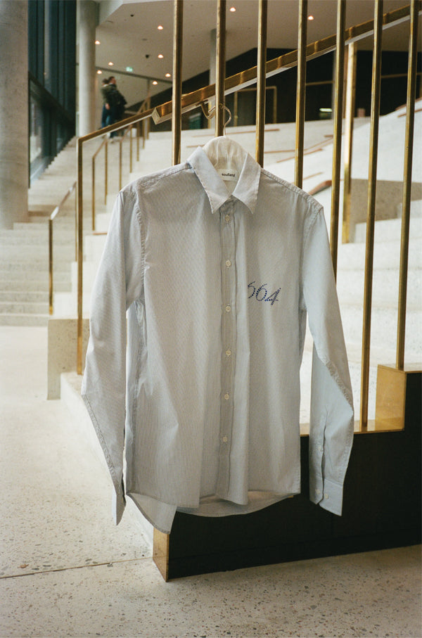 SOULLAND RADO shirt Shirt Navy pinstripes