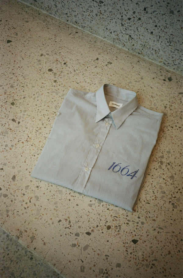 SOULLAND RADO shirt Shirt Navy pinstripes