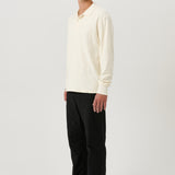 SOULLAND ROBERT l/s polo shirt Top Off White