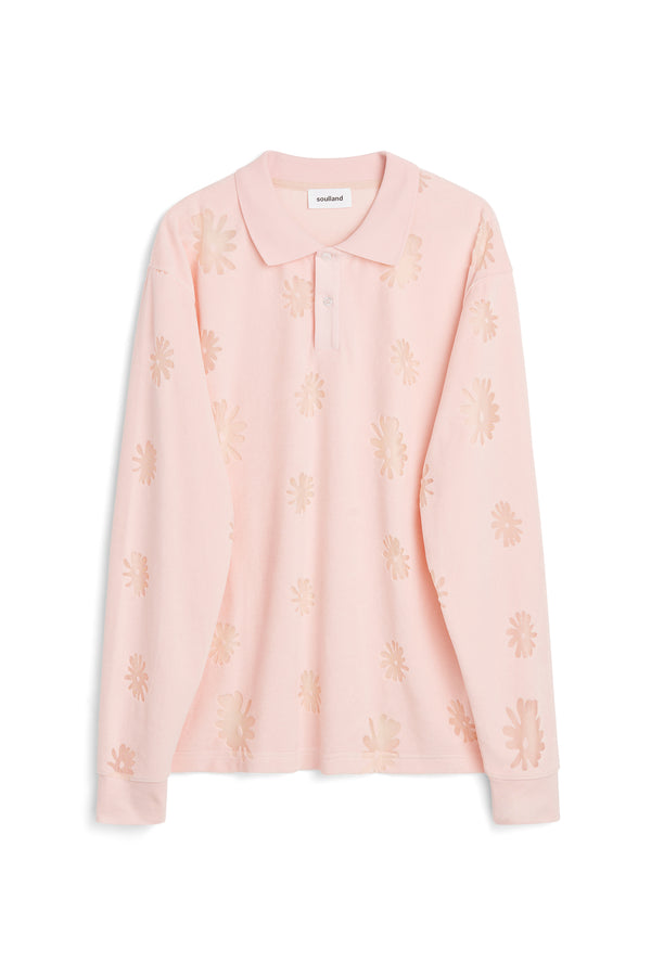 SOULLAND ROBERT long-sleeved polo shirt Top Pink multi