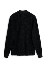 SOULLAND ROBERT plush L/S polo shirt Top Black