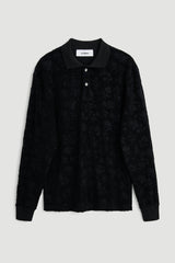 SOULLAND ROBERT plush L/S polo shirt Top Black