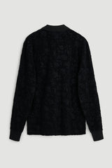 SOULLAND ROBERT plush L/S polo shirt Top Black