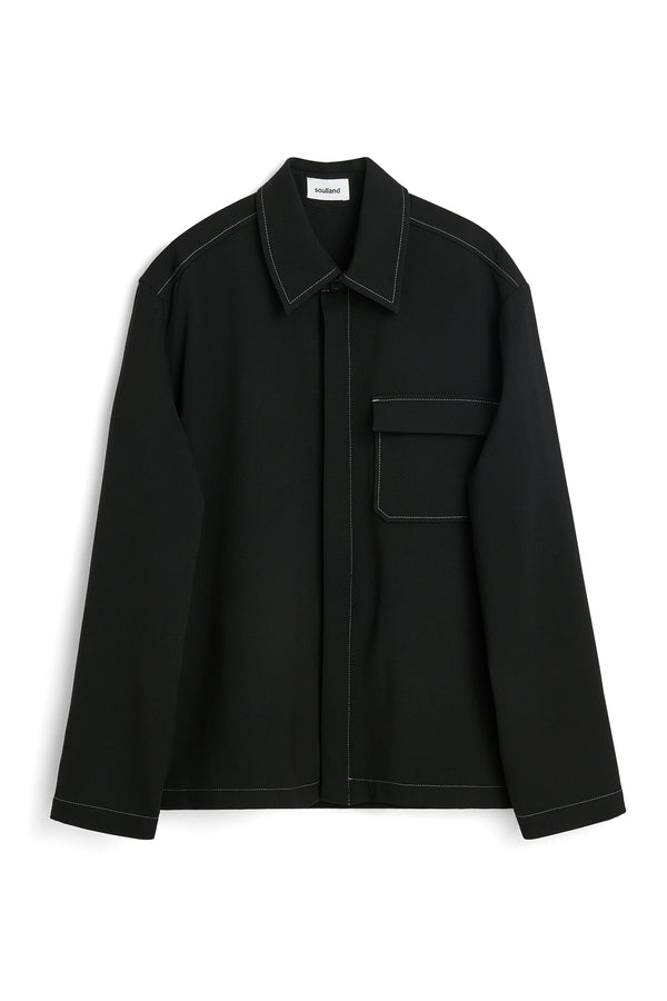 SOULLAND RORY shirt jacket Jacket/coat/vest Black