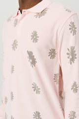 SOULLAND ROBERT long-sleeved polo shirt Top Pink multi