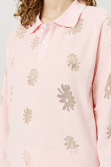 SOULLAND ROBERT long-sleeved polo shirt Top Pink multi