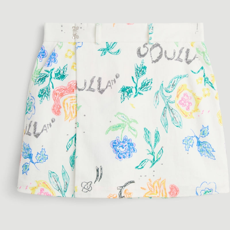 SOULLAND SAM skirt Skirt White AOP