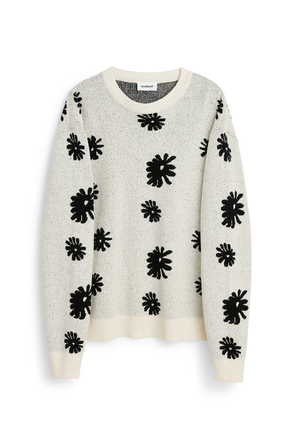 SOULLAND SUNNY crewneck sweater Knitwear Off White Multi