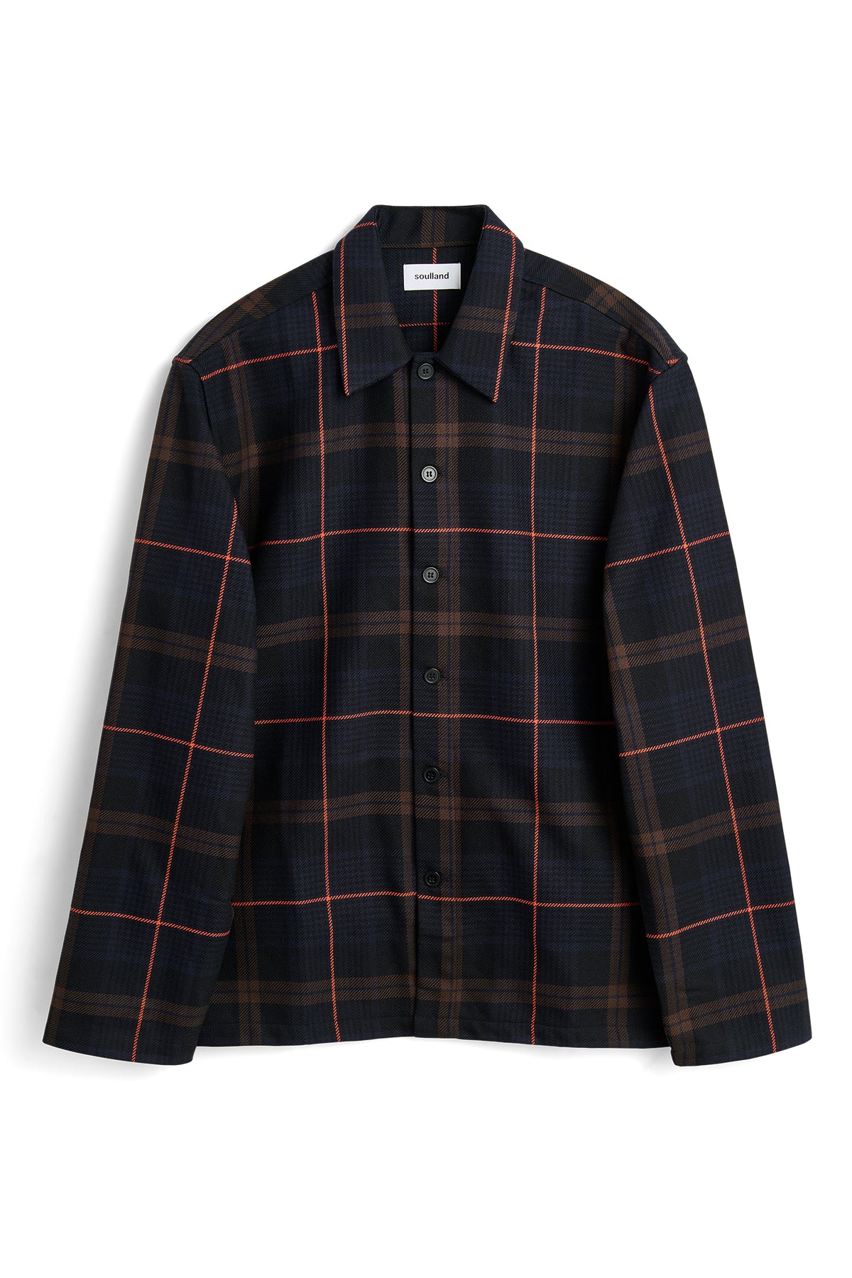 SOULLAND TYRA big check shirt jacket Jacket/coat/vest Black multi