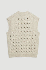 SOULLAND Toby Vest Knitwear Ecru