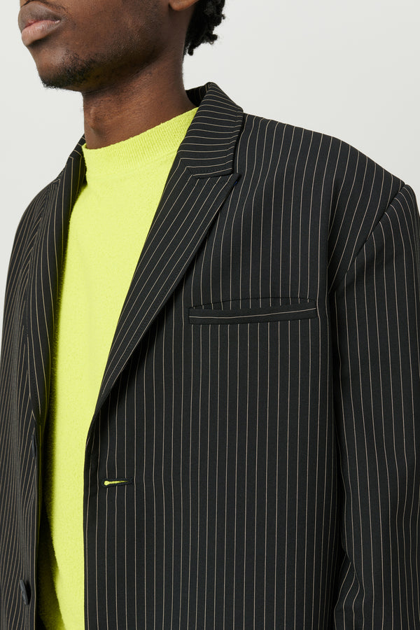 SOULLAND Troy Coat Jacket/coat/vest Black pinstripe