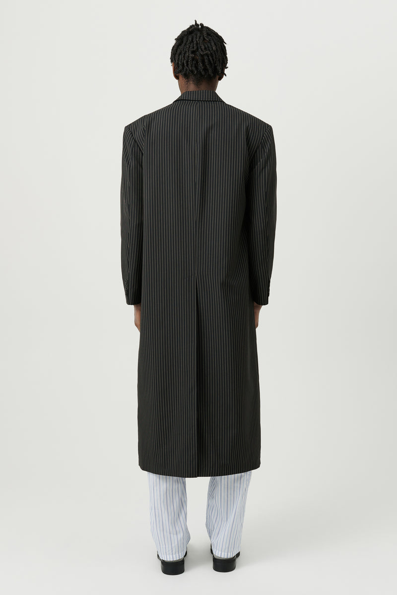 SOULLAND Troy Coat Jacket/coat/vest Black pinstripe