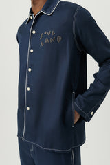 SOULLAND Tyra Overshirt Shirt Navy