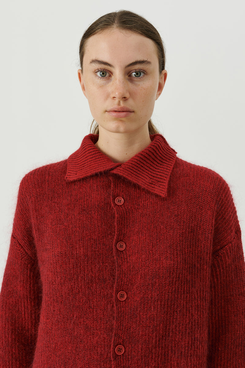 SOULLAND Uli Cardigan Knitwear Red