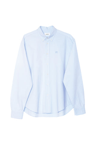 SOULLAND VIT bttn down fine twill shirt deadstock Shirt Light Blue