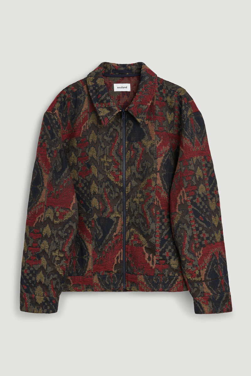 SOULLAND Windom Jacquard Jacket Jacket/coat/vest Red multi