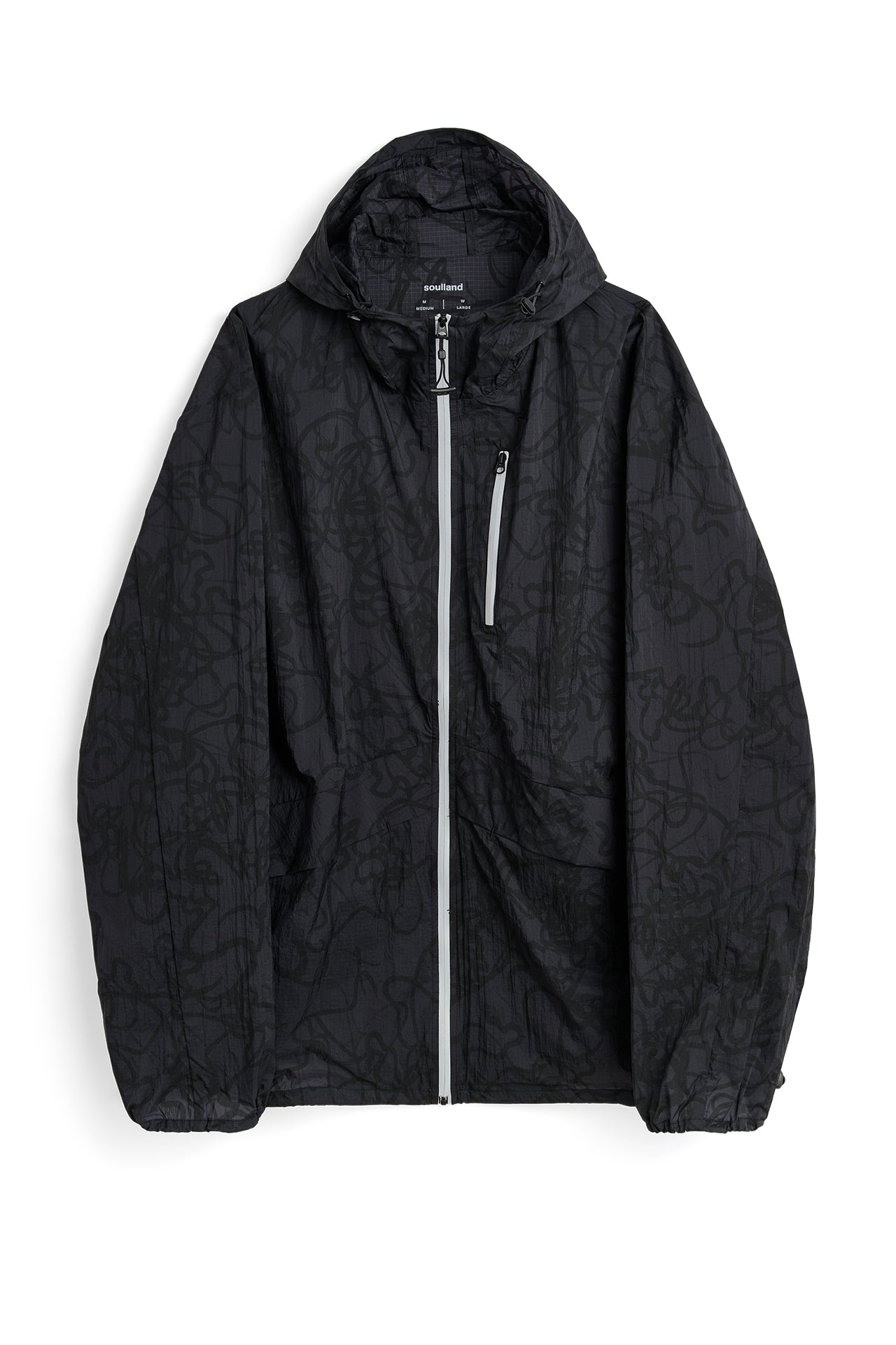 SOULLAND YASU windbreaker Jacket/coat/vest Black AOP