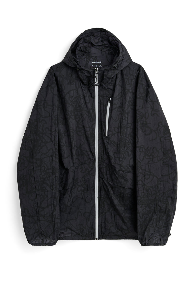 SOULLAND YASU windbreaker Jacket/coat/vest Black AOP