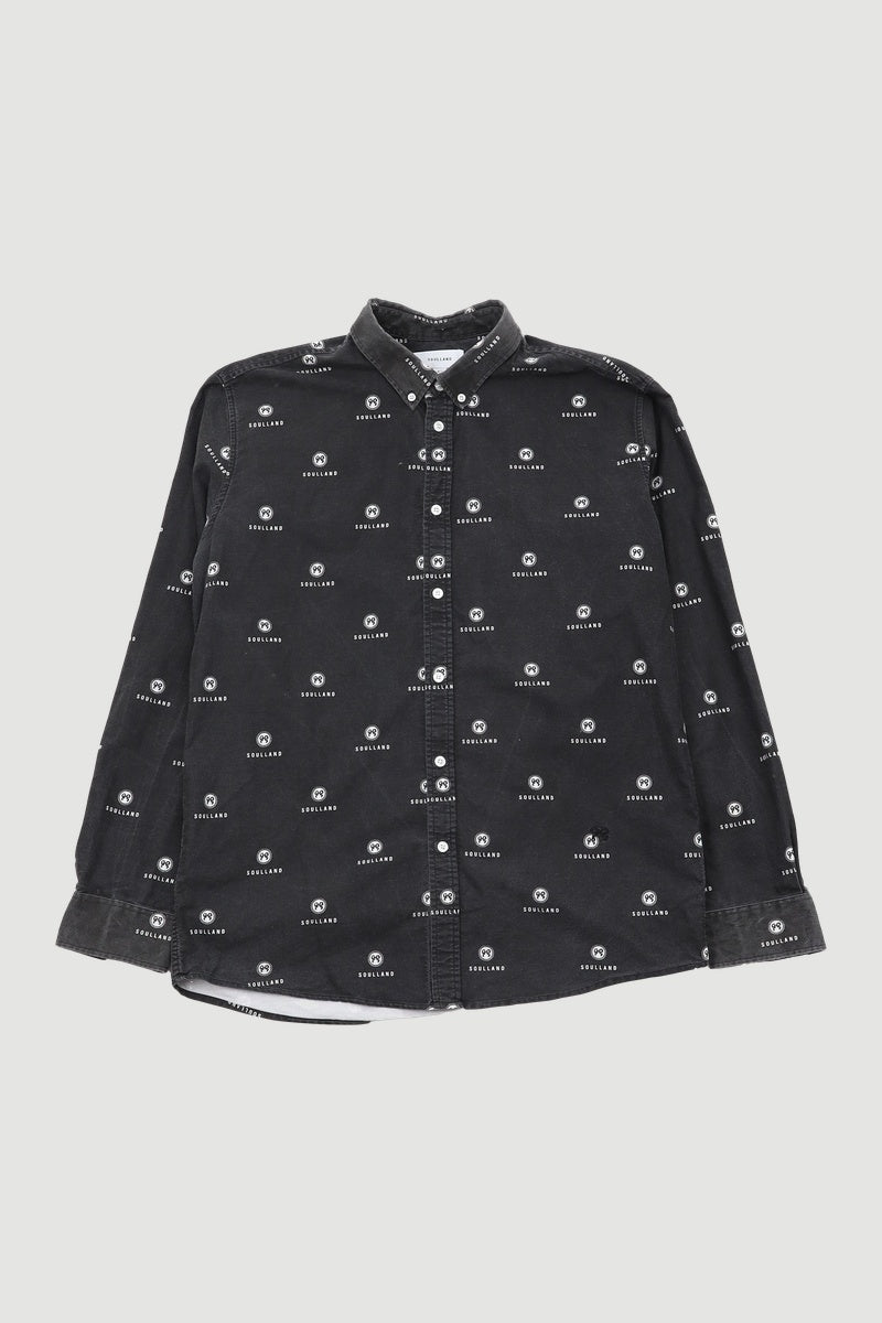 Reseller Patterned bow logo shirt - XL