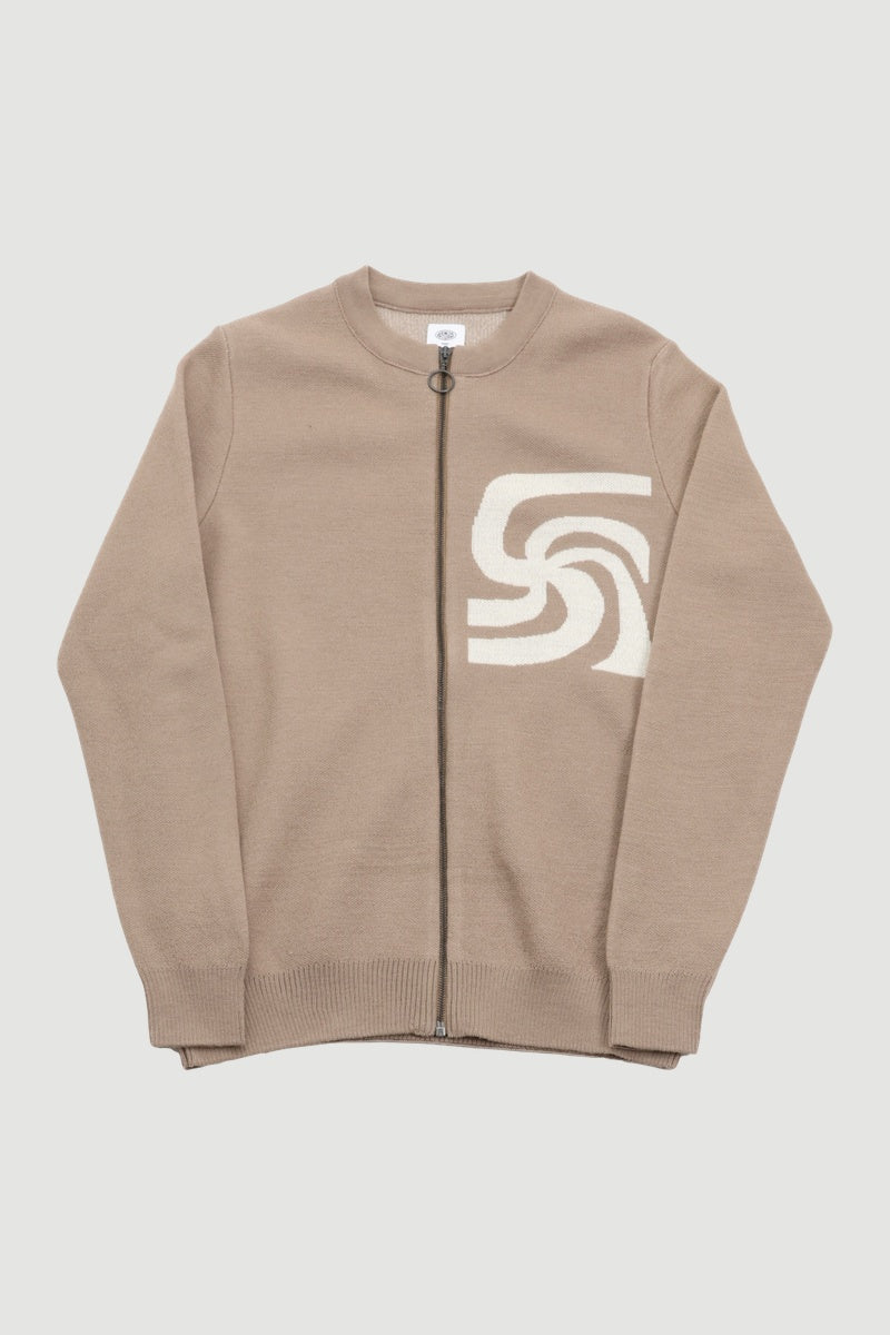 Reseller Swirl zip-up sweater