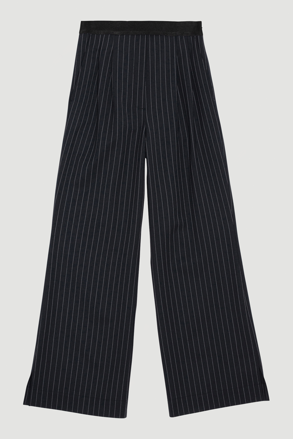 SOULLAND Demi pants Pants Navy pinstripes